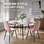 Ron Dining Chair - Velvet Pink