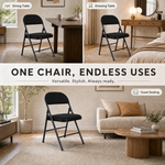 Chaise de bureau pliante en tissu - Gris