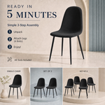 Ron Dining Chair - Black Velvet