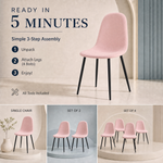 Ron Dining Chair - Velvet Pink
