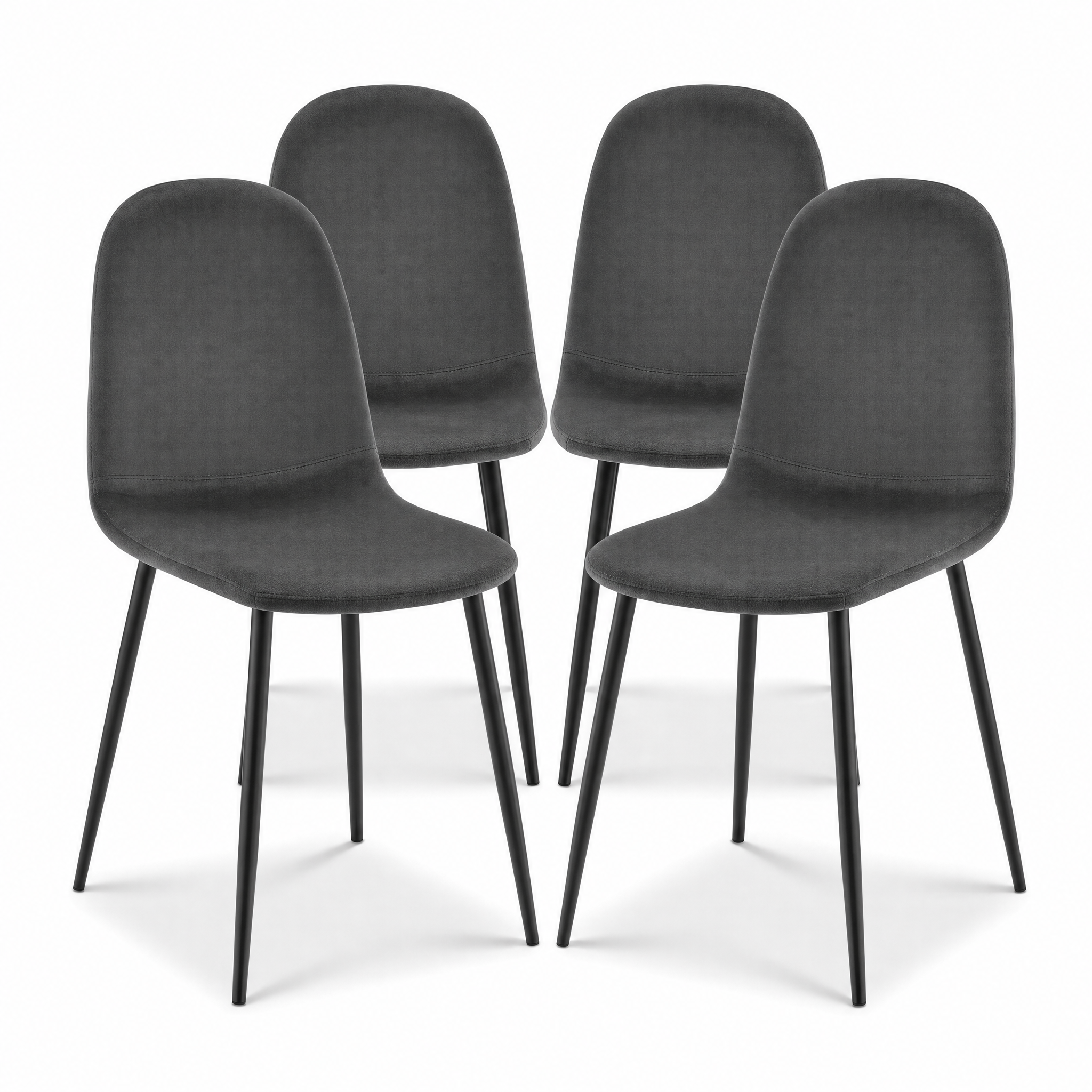 Ron Dining Chair - Grey Velvet