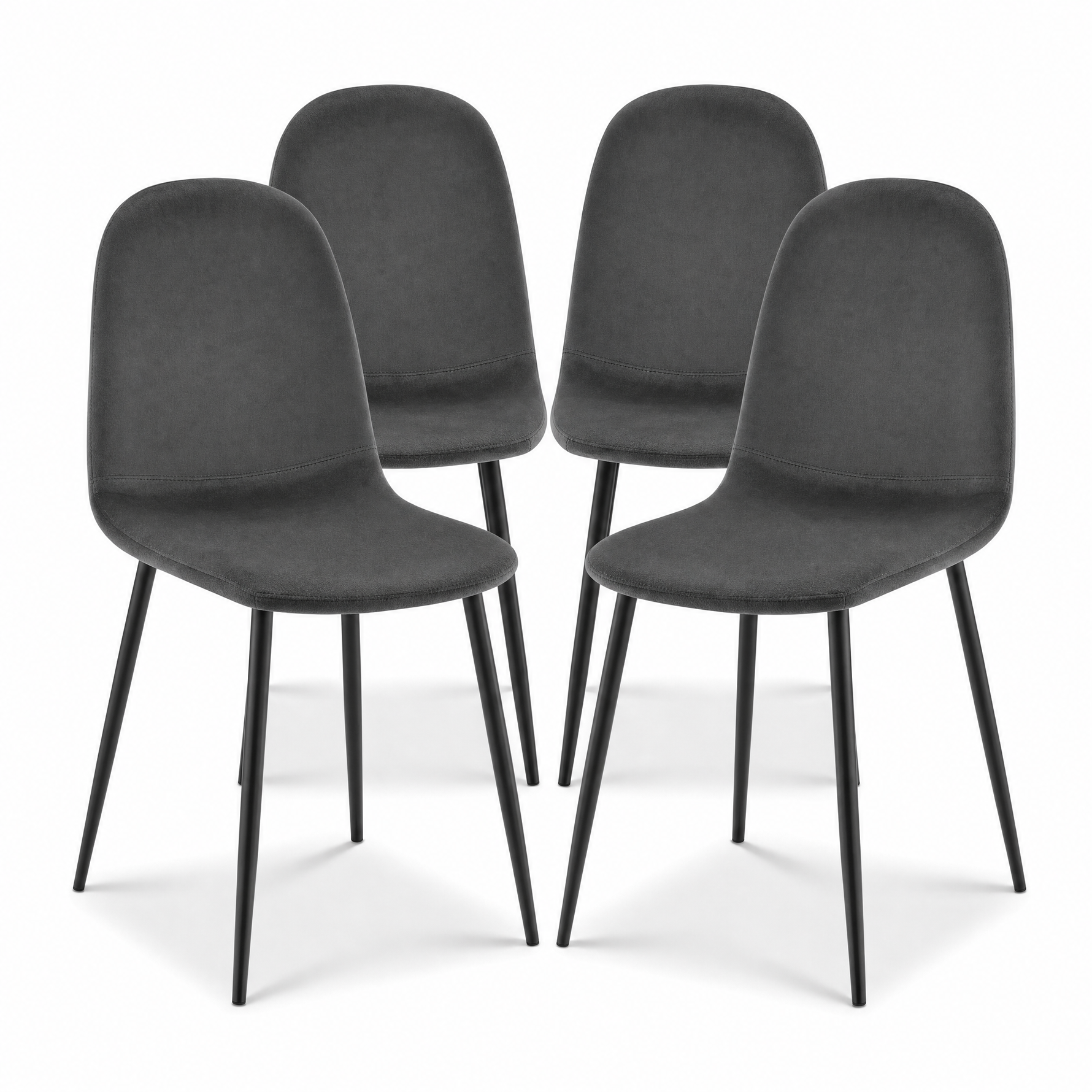 Ron Dining Chair - Grey Velvet