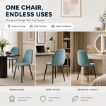 Ron Dining Chair - Velvet Blue