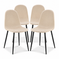 Ron Dining Chair - Ivory White Velvet