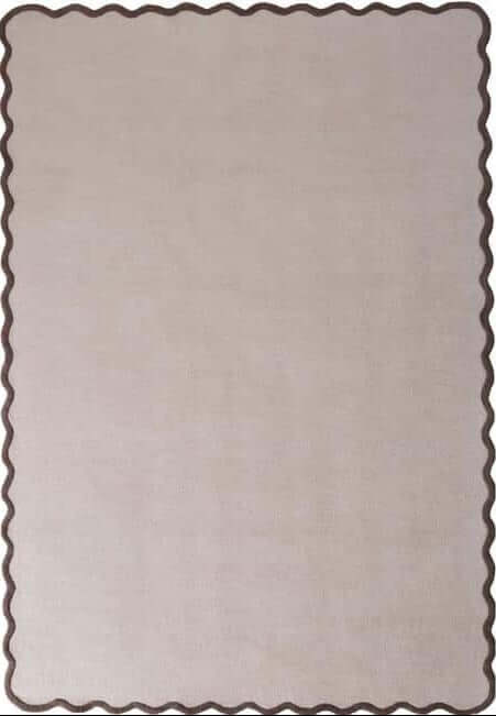 Scalloped Rugs Bordered Design - Bargainia.com - 5026134637948 - SCAELS_NATURL_120X170