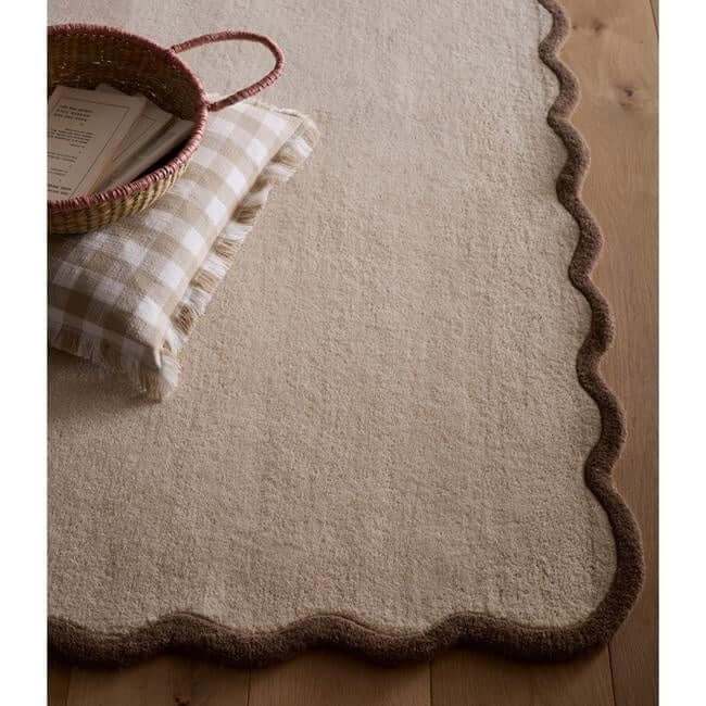Scalloped Rugs Bordered Design - Bargainia.com - 5026134637948 - SCAELS_NATURL_120X170