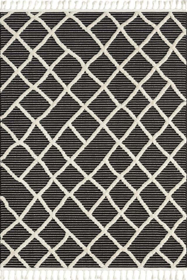 Scandi Indoor Rug Anthracite & White - Bargainia.com - 