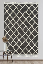 Scandi Indoor Rug Anthracite & White - Bargainia.com - 