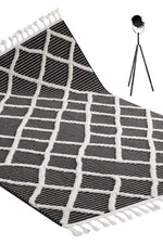 Scandi Indoor Rug Anthracite & White - Bargainia.com - 