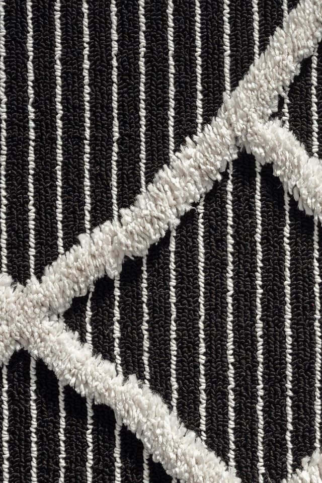 Scandi Indoor Rug Anthracite & White - Bargainia.com - 