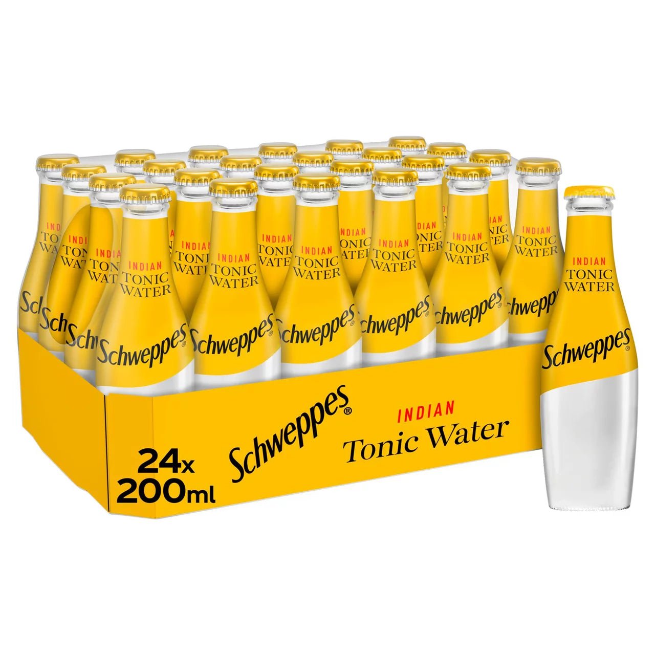 Schweppes Tonic Water Glass Bottles 24 x 200ml - Bargainia.com - 
