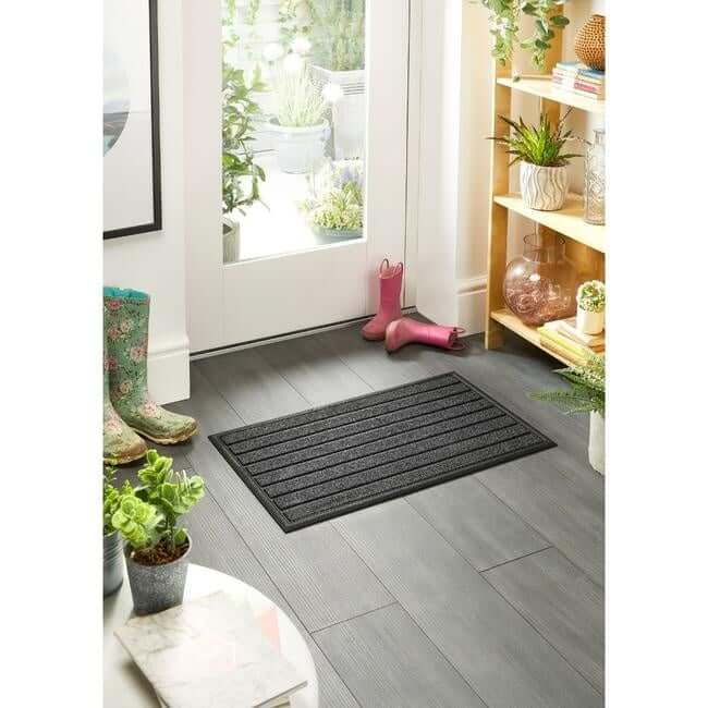 Scraper Doormat in Black - Bargainia.com - 5026134611016 - MMSCRA_RIDGED_045X075