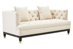 Sefira 2 Seat Ivory Fabric Sofa - Bargainia.com - 