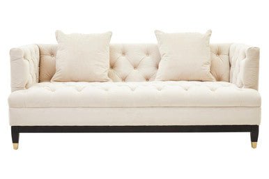 Sefira 2 Seat Ivory Fabric Sofa - Bargainia.com - 