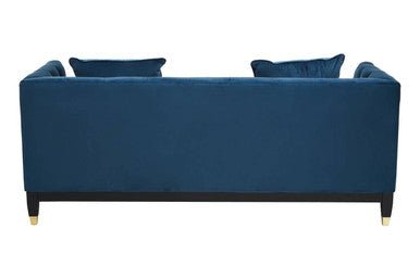Sefira 2 Seat Navy Fabric Sofa - Bargainia.com - 