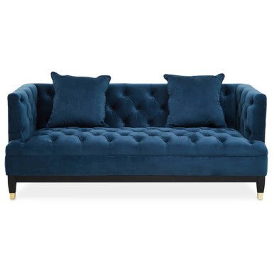 Sefira 2 Seat Navy Fabric Sofa - Bargainia.com - 