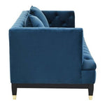 Sefira 2 Seat Navy Fabric Sofa - Bargainia.com - 