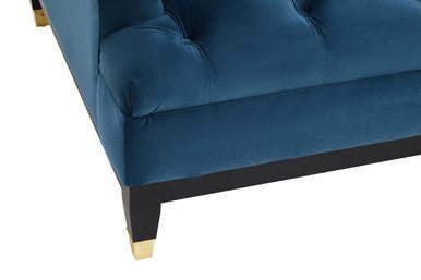Sefira 2 Seat Navy Fabric Sofa - Bargainia.com - 