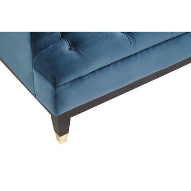 Sefira 3 Seat Navy Fabric Sofa - Bargainia.com - 