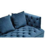 Sefira 3 Seat Navy Fabric Sofa - Bargainia.com - 