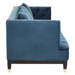 Sefira 3 Seat Navy Fabric Sofa - Bargainia.com - 