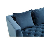 Sefira 3 Seat Navy Fabric Sofa - Bargainia.com - 