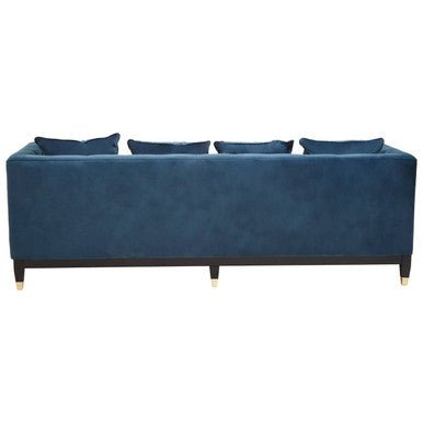 Sefira 3 Seat Navy Fabric Sofa - Bargainia.com - 