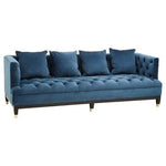 Sefira 3 Seat Navy Fabric Sofa - Bargainia.com - 