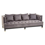 Sefira 3 Seat Viola Pirate Grey Fabric Sofa - Bargainia.com - 