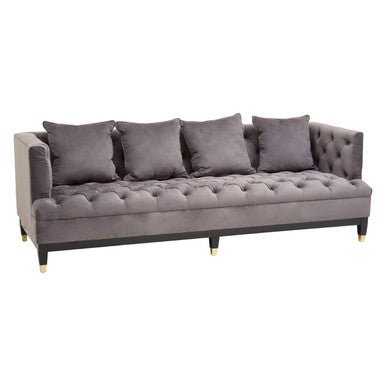 Sefira 3 Seat Viola Pirate Grey Fabric Sofa - Bargainia.com - 
