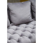 Sefira 3 Seat Viola Pirate Grey Fabric Sofa - Bargainia.com - 