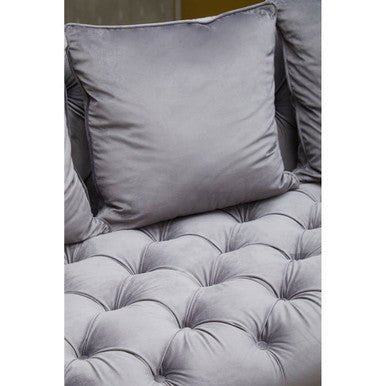 Sefira 3 Seat Viola Pirate Grey Fabric Sofa - Bargainia.com - 