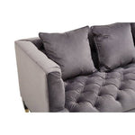 Sefira 3 Seat Viola Pirate Grey Fabric Sofa - Bargainia.com - 