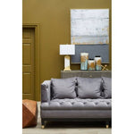 Sefira 3 Seat Viola Pirate Grey Fabric Sofa - Bargainia.com - 