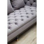 Sefira 3 Seat Viola Pirate Grey Fabric Sofa - Bargainia.com - 
