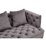 Sefira 3 Seat Viola Pirate Grey Fabric Sofa - Bargainia.com - 