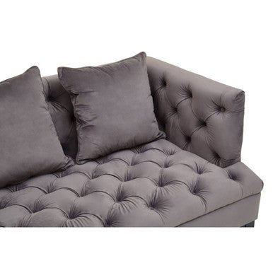 Sefira 3 Seat Viola Pirate Grey Fabric Sofa - Bargainia.com - 