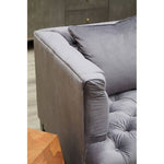 Sefira 3 Seat Viola Pirate Grey Fabric Sofa - Bargainia.com - 