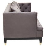 Sefira 3 Seat Viola Pirate Grey Fabric Sofa - Bargainia.com - 