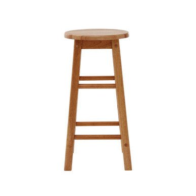 Selby Natural Tropical Hevea Wood Bar Stool - Bargainia.com - 5018705356358