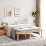 Senior Bed without Mattress 140x190cm Solid Wood Pine - Bargainia.com - 
