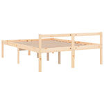 Senior Bed without Mattress 140x190cm Solid Wood Pine - Bargainia.com - 