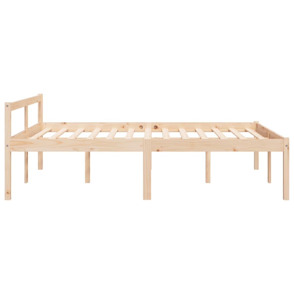 Senior Bed without Mattress 140x190cm Solid Wood Pine - Bargainia.com - 