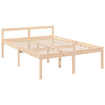 Senior Bed without Mattress 140x190cm Solid Wood Pine - Bargainia.com - 