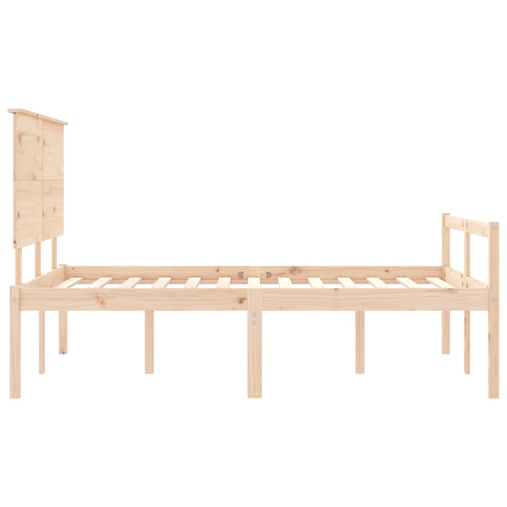 Senior Bed without Mattress 140x200 cm Solid Wood - Bargainia.com - 