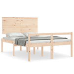 Senior Bed without Mattress 140x200 cm Solid Wood - Bargainia.com - 