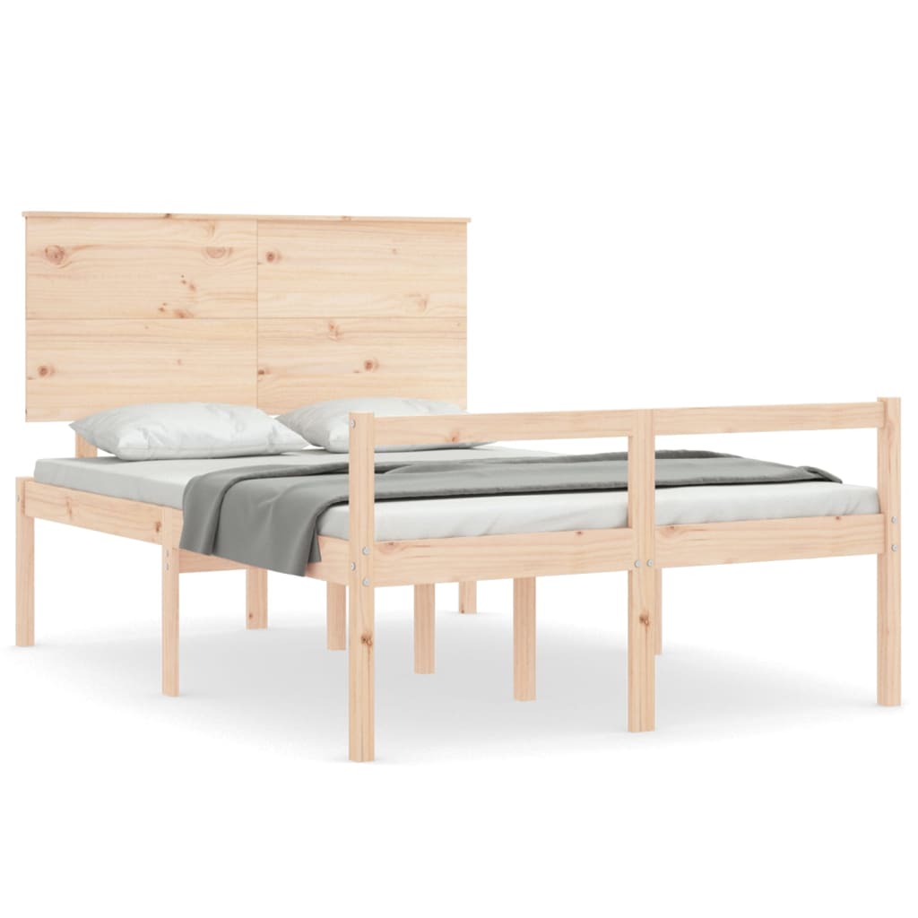 Senior Bed without Mattress 140x200 cm Solid Wood - Bargainia.com - 