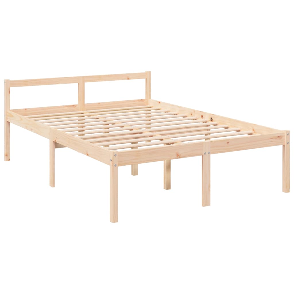 Senior Bed without Mattress 140x200 cm Solid Wood - Bargainia.com - 