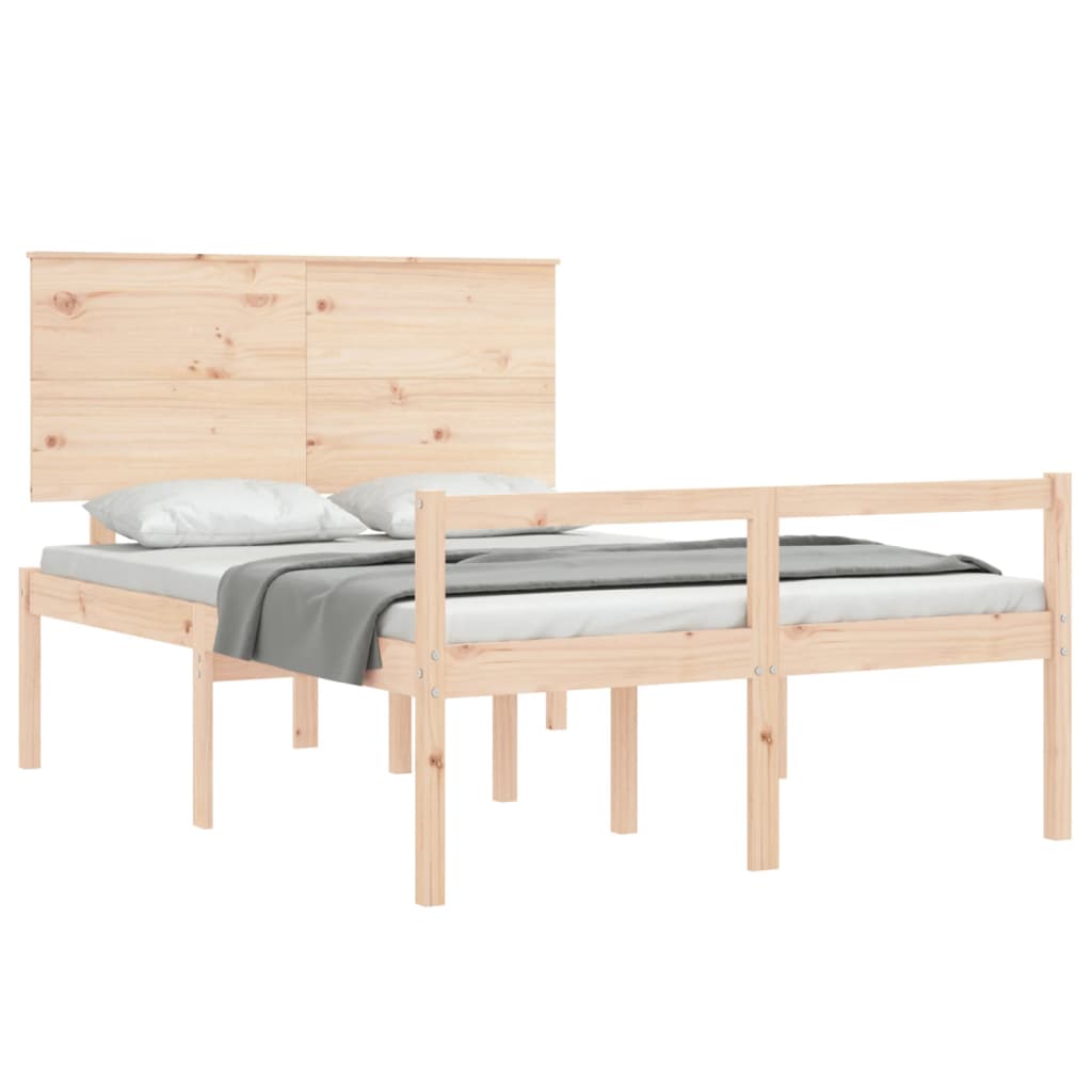 Senior Bed without Mattress 140x200 cm Solid Wood - Bargainia.com - 