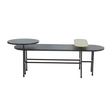 Serrano Black Oak Veneer and Marble Coffee Table - Bargainia.com - 5018705484204